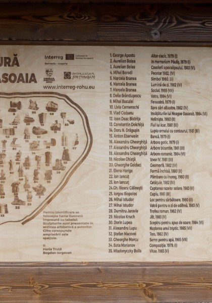 The sculpture park from Căsoaia